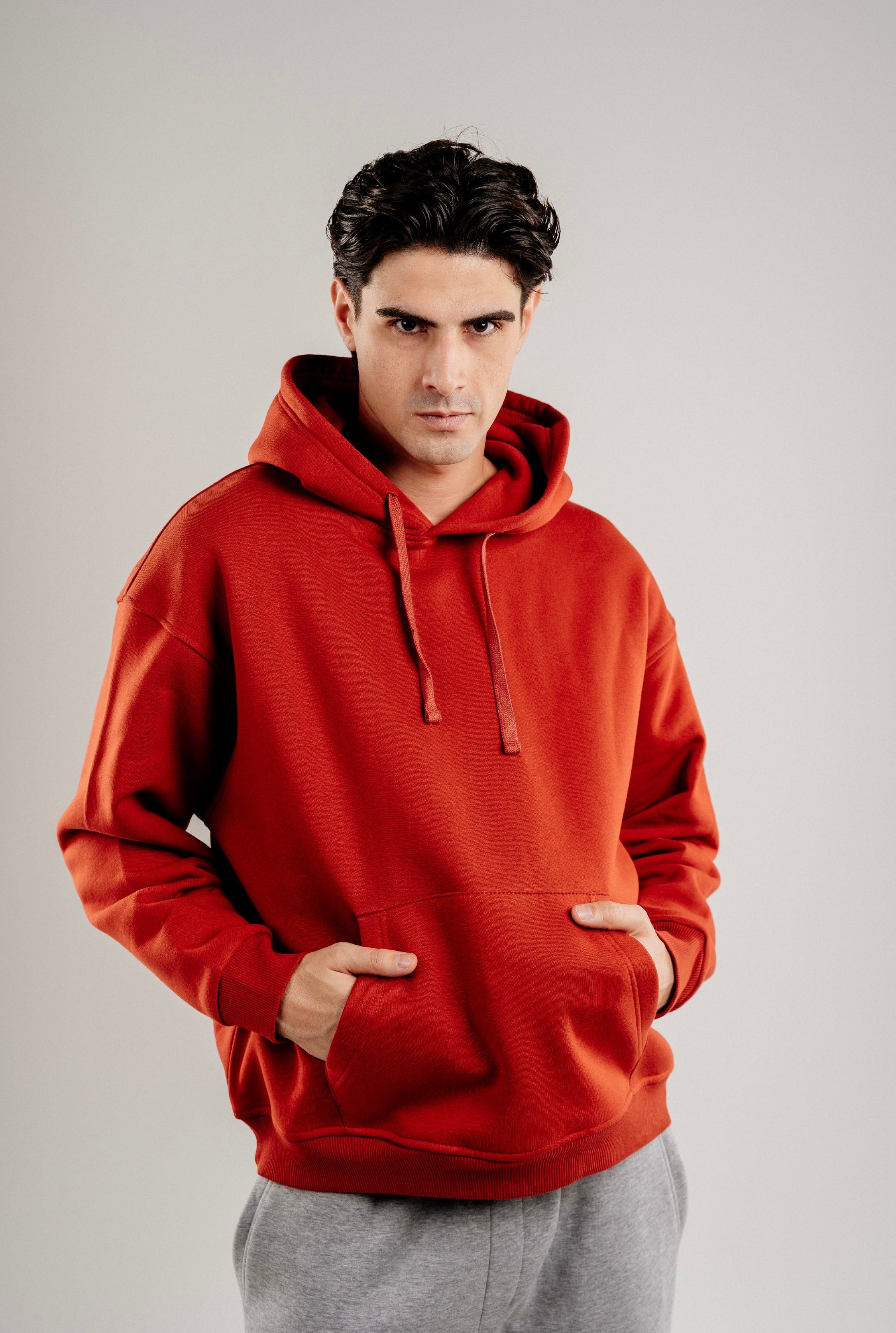 Brick red hoodie sale