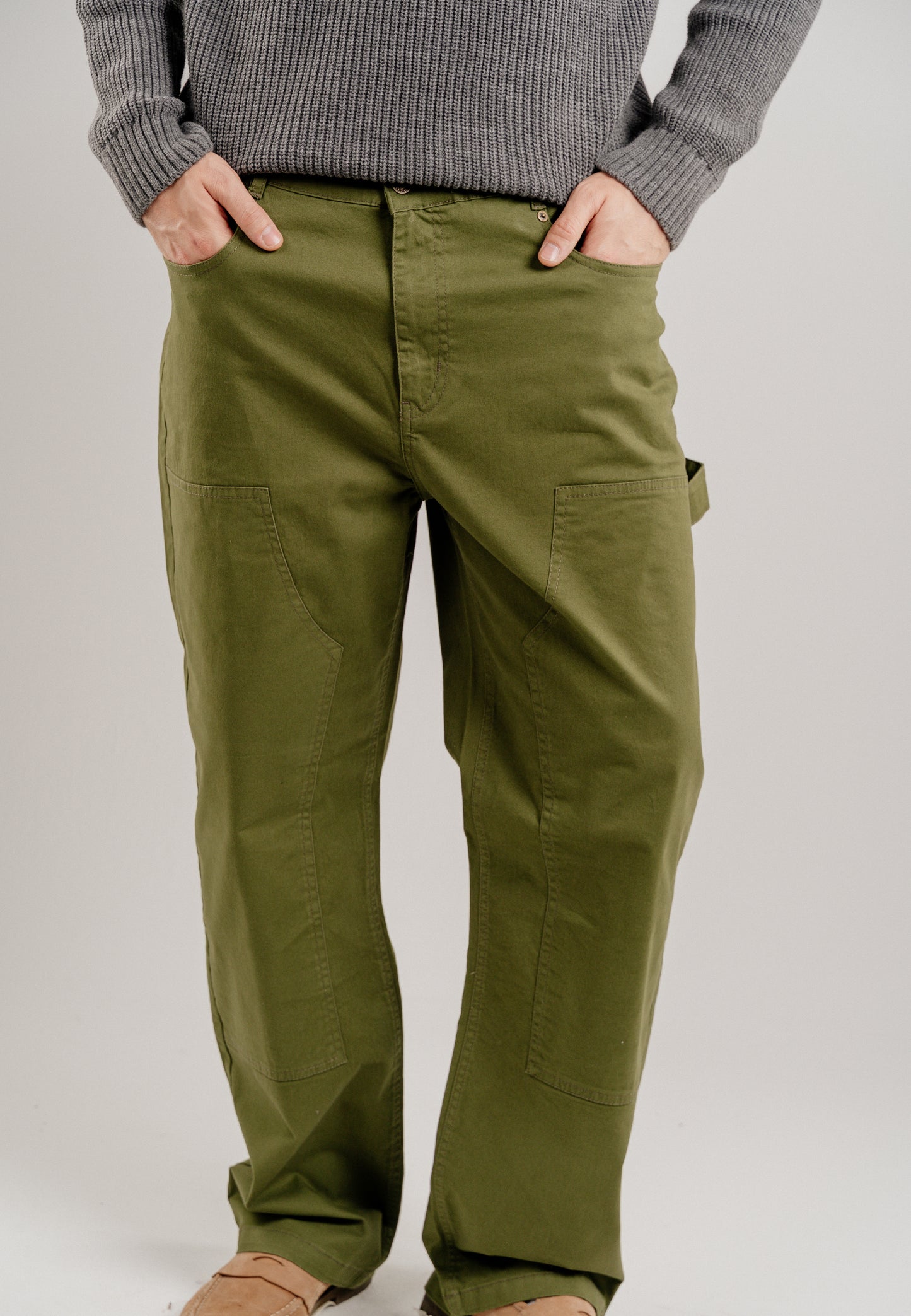 GREEN CARPENTER PANTS