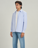 Pinstripe Shirt In Blue