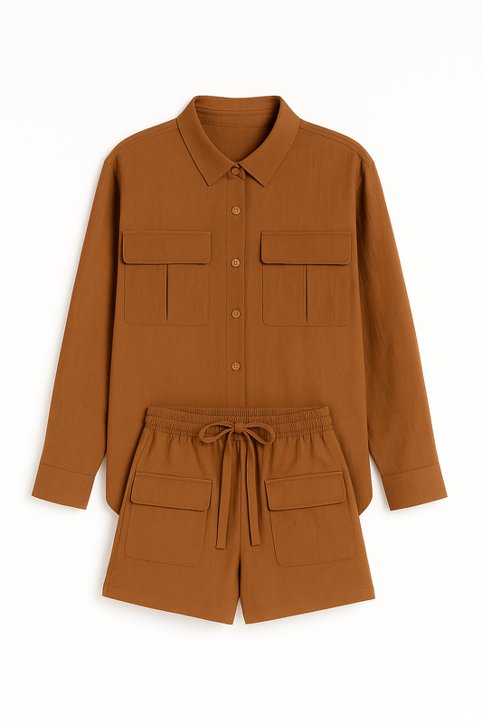 Essentials 2-Piece Brown Set