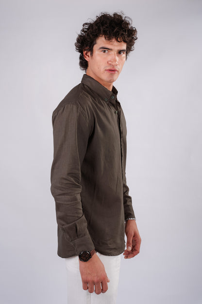 Linen shirt- Olive