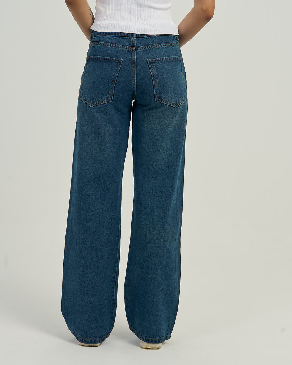Women dark blue pants High Sparkle High-Rise Wide Leg Jeans