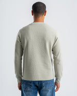 Men's Light Olive Standard Fit Crew Neck Pullover