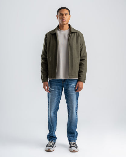 Wool Jacket with Zipper – Oily