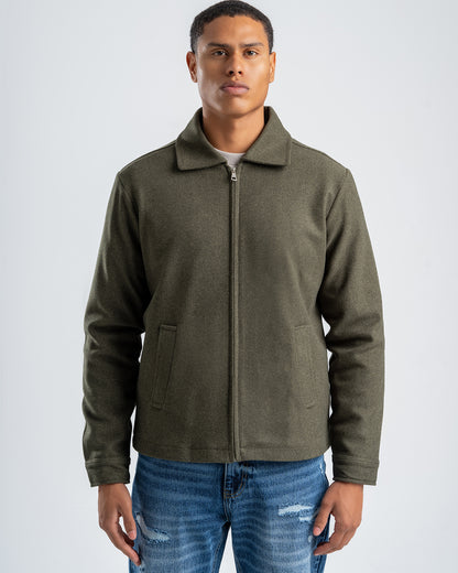 Wool Jacket with Zipper – Oily