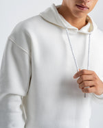Men's White embroidered Casual Hoodie