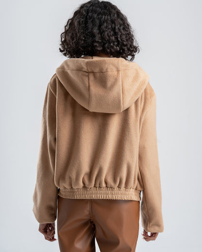 Women's Faux Fur Beige Jacket