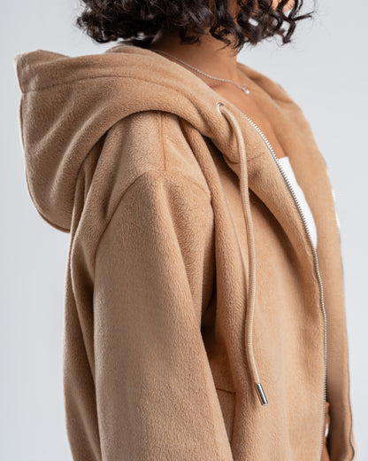 Women's Faux Fur Beige Jacket