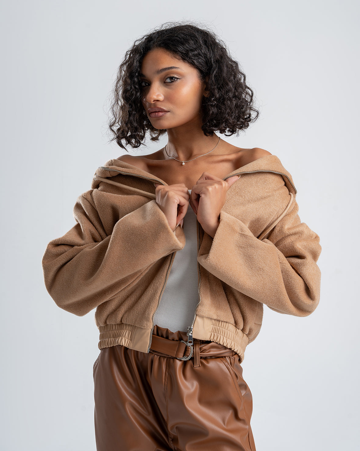 Women's Faux Fur Beige Jacket