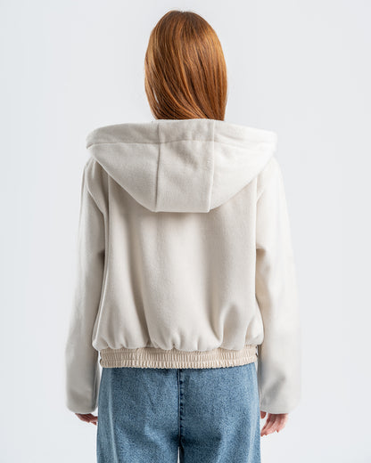 Women's Faux Fur Light Biege Jacket