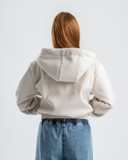 Women's Faux Fur Light Biege Jacket