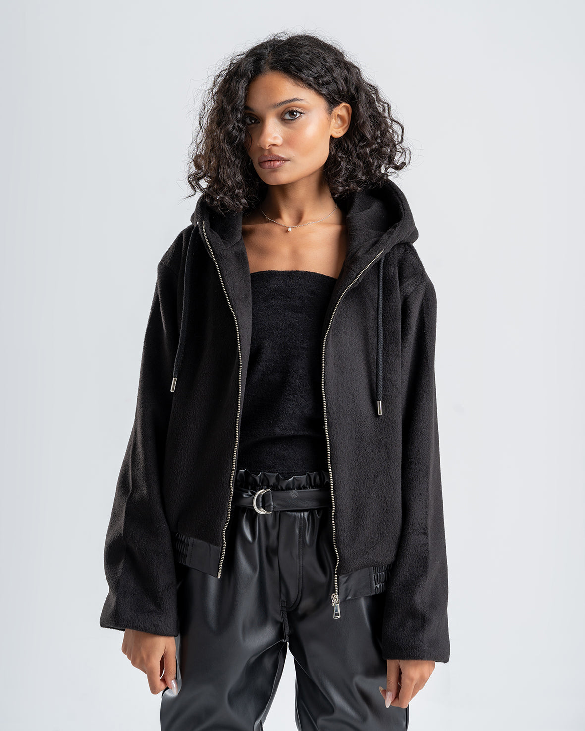 Women's Faux Fur Black Jacket