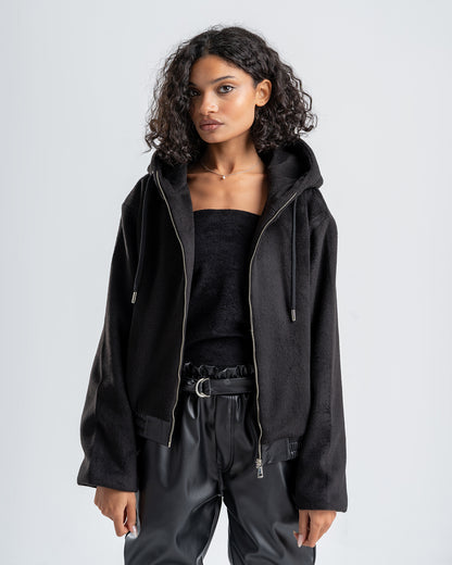 Women's Faux Fur Black Jacket