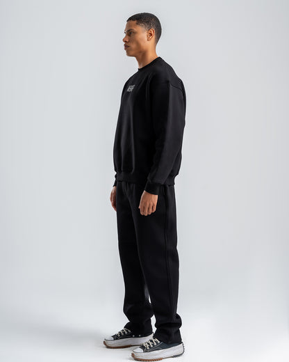 Men's Black Basic Crew Neck Set