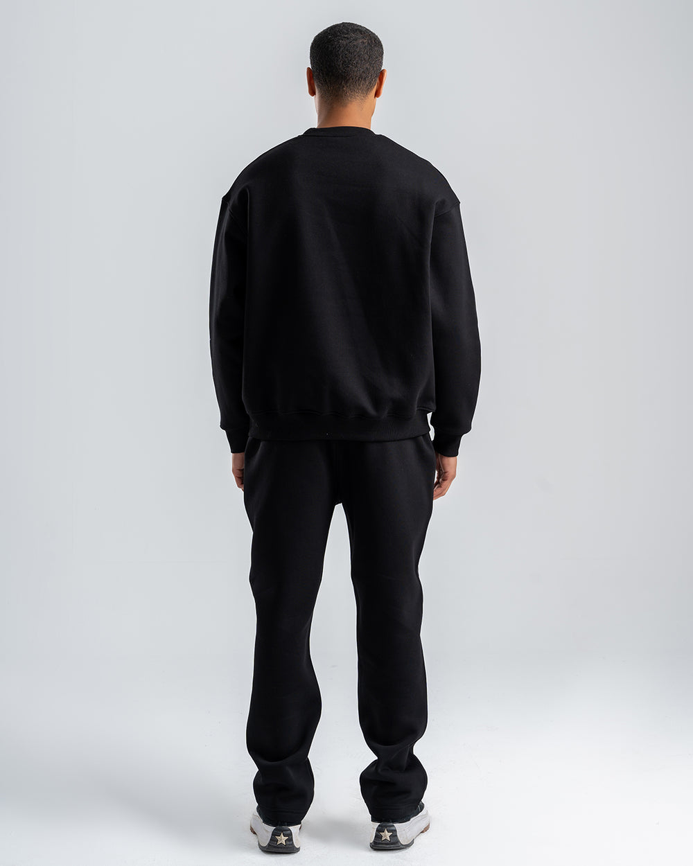 Men's Black Basic Crew Neck Set