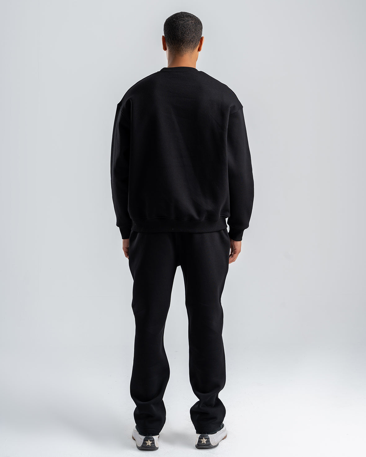 Men's Black Basic Crew Neck Set