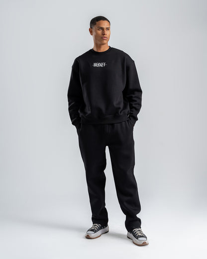 Men's Black Basic Crew Neck Set