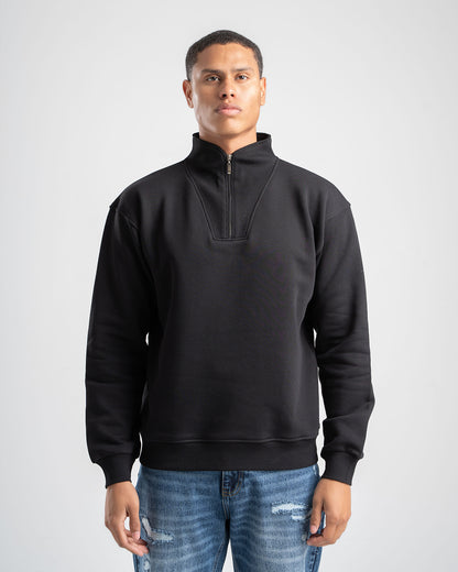 BLACK QUARTER-ZIP