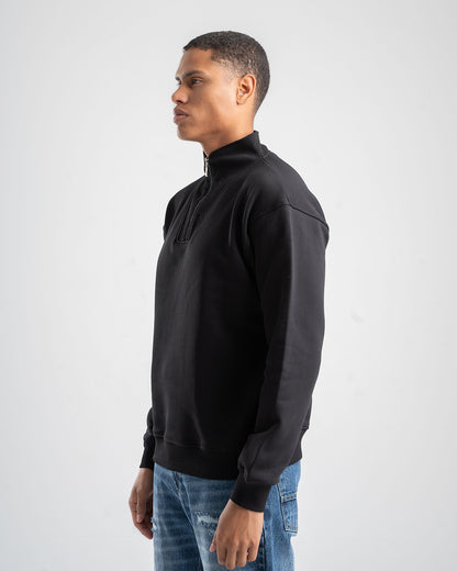BLACK QUARTER-ZIP