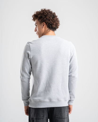 LIGHT GREY CREW NECK CASHMERE