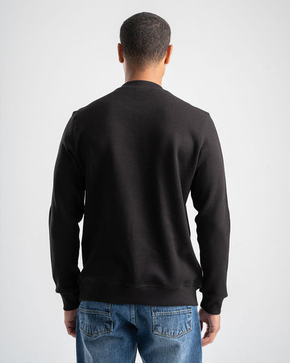 BLACK CREW NECK CASHMERE