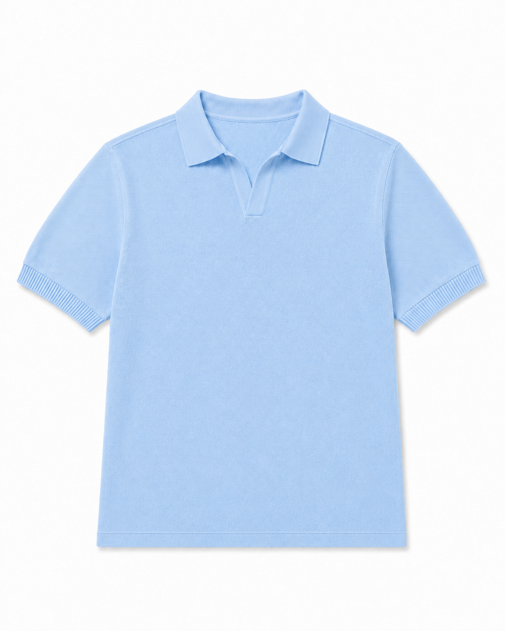 Knit polo in Sky blue