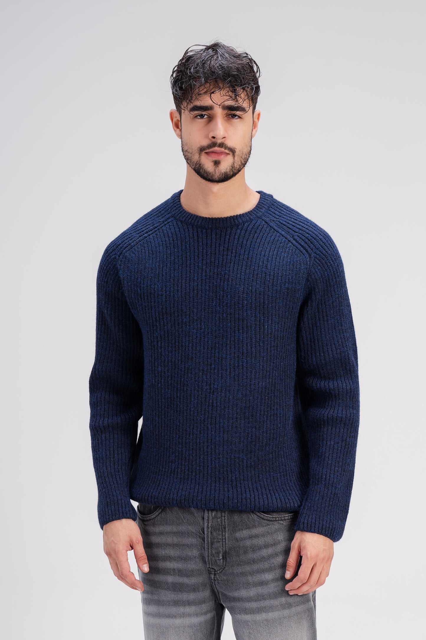 Crew Neck Knit in Navy