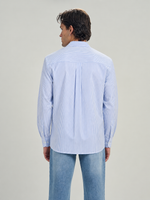 Pinstripe Shirt In Blue