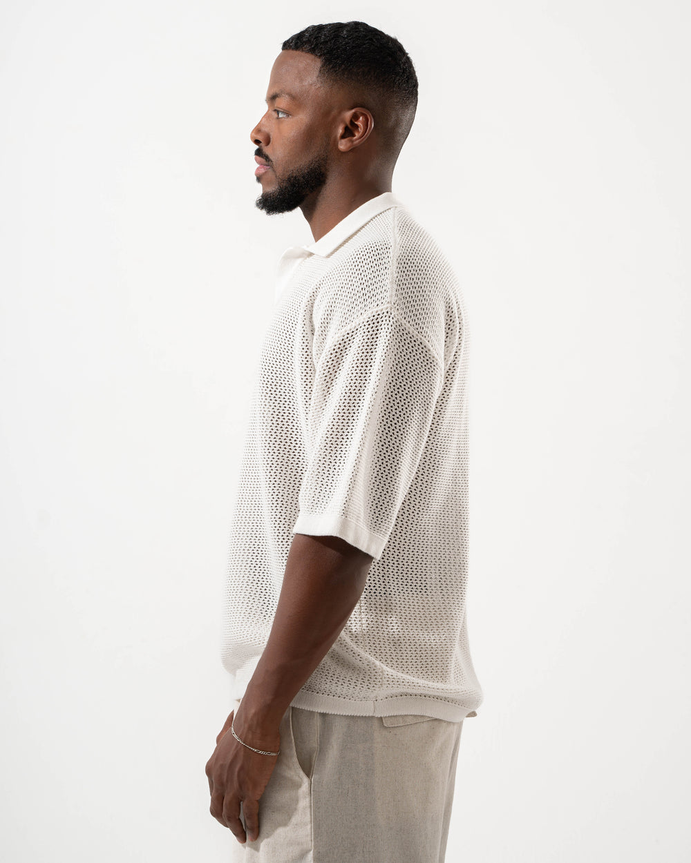 White Knitted Shirt