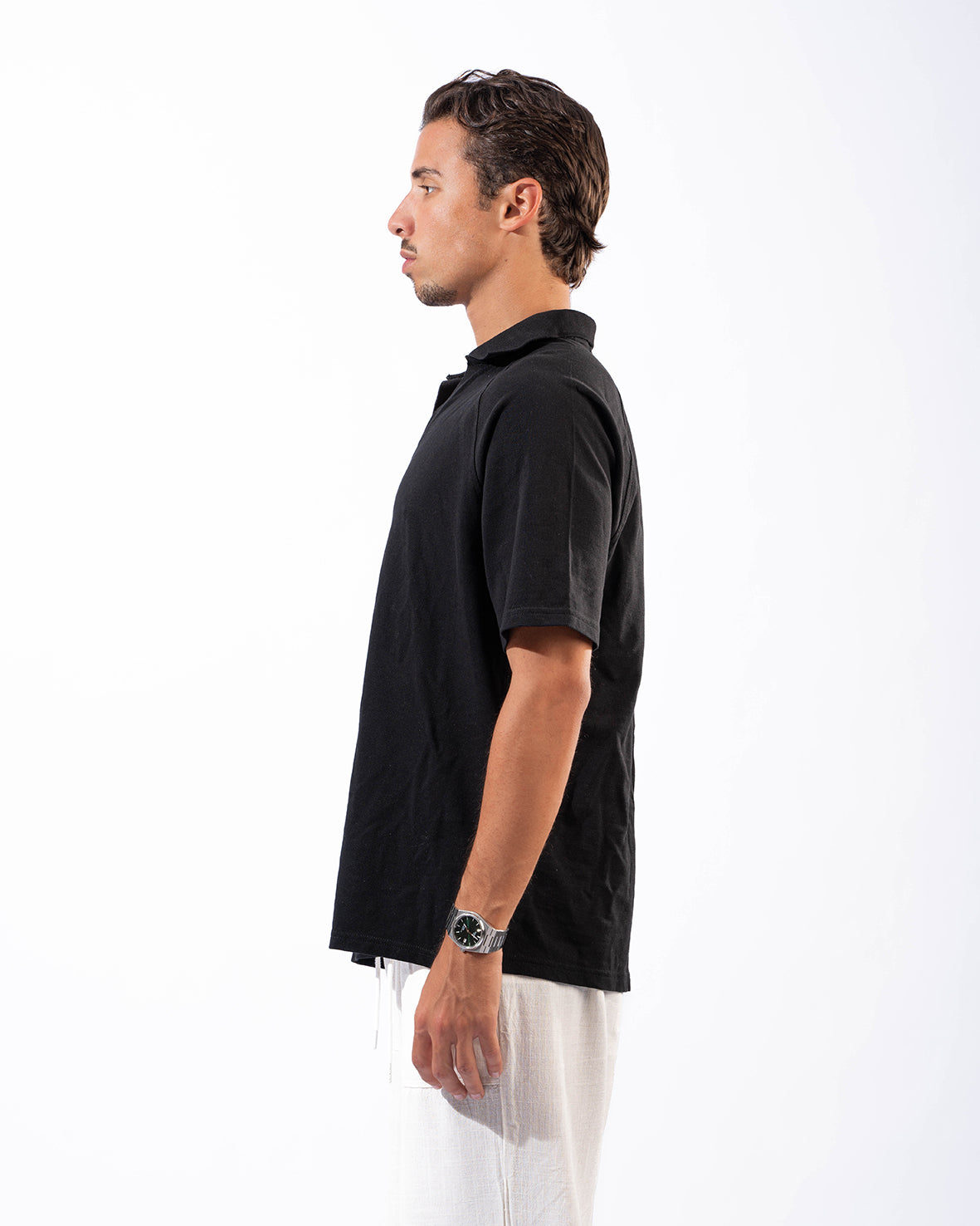 Black T-shirt Polo