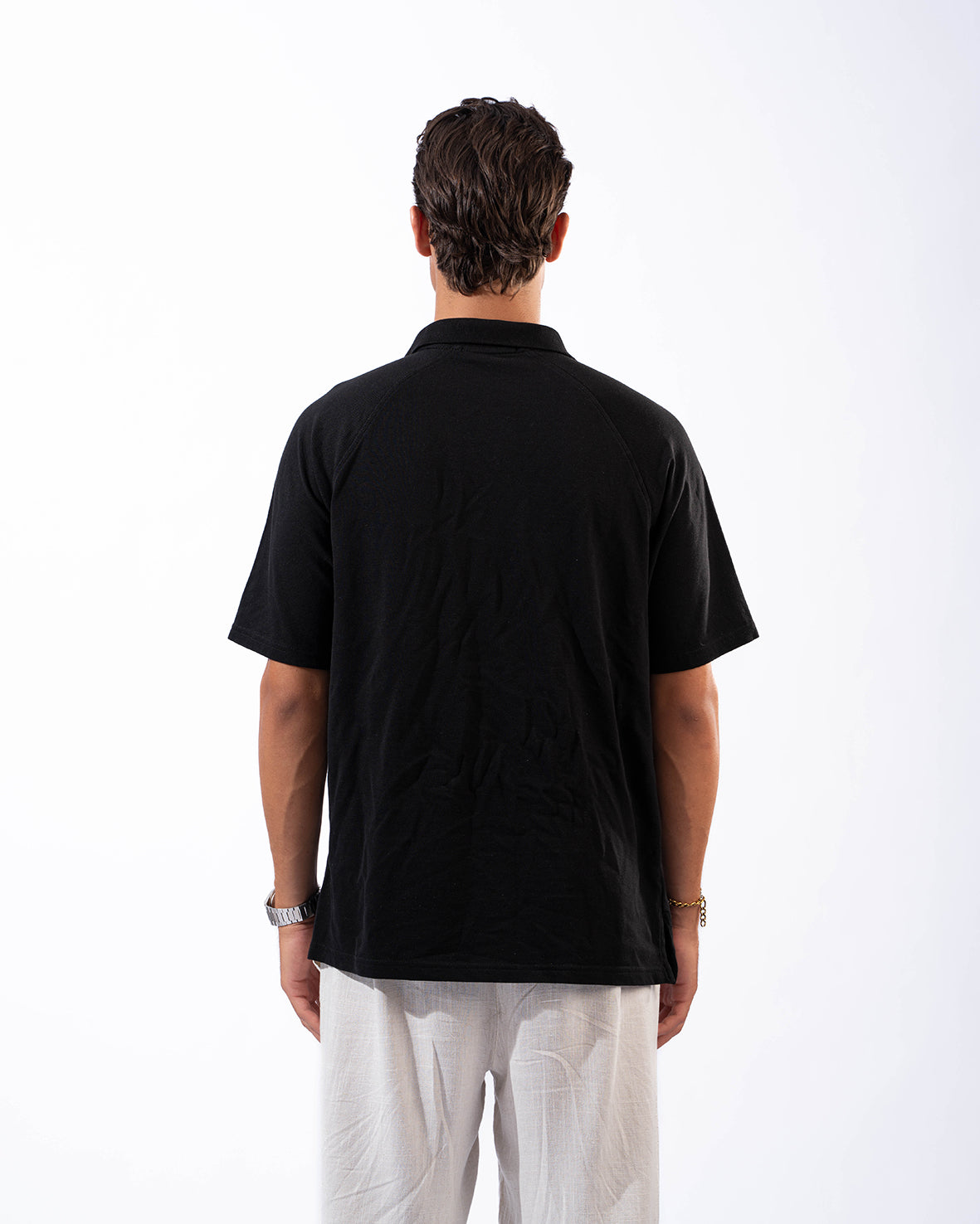 Black T-shirt Polo