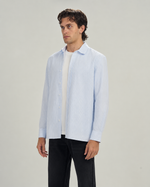 Pinstripe Shirt In Sky Blue