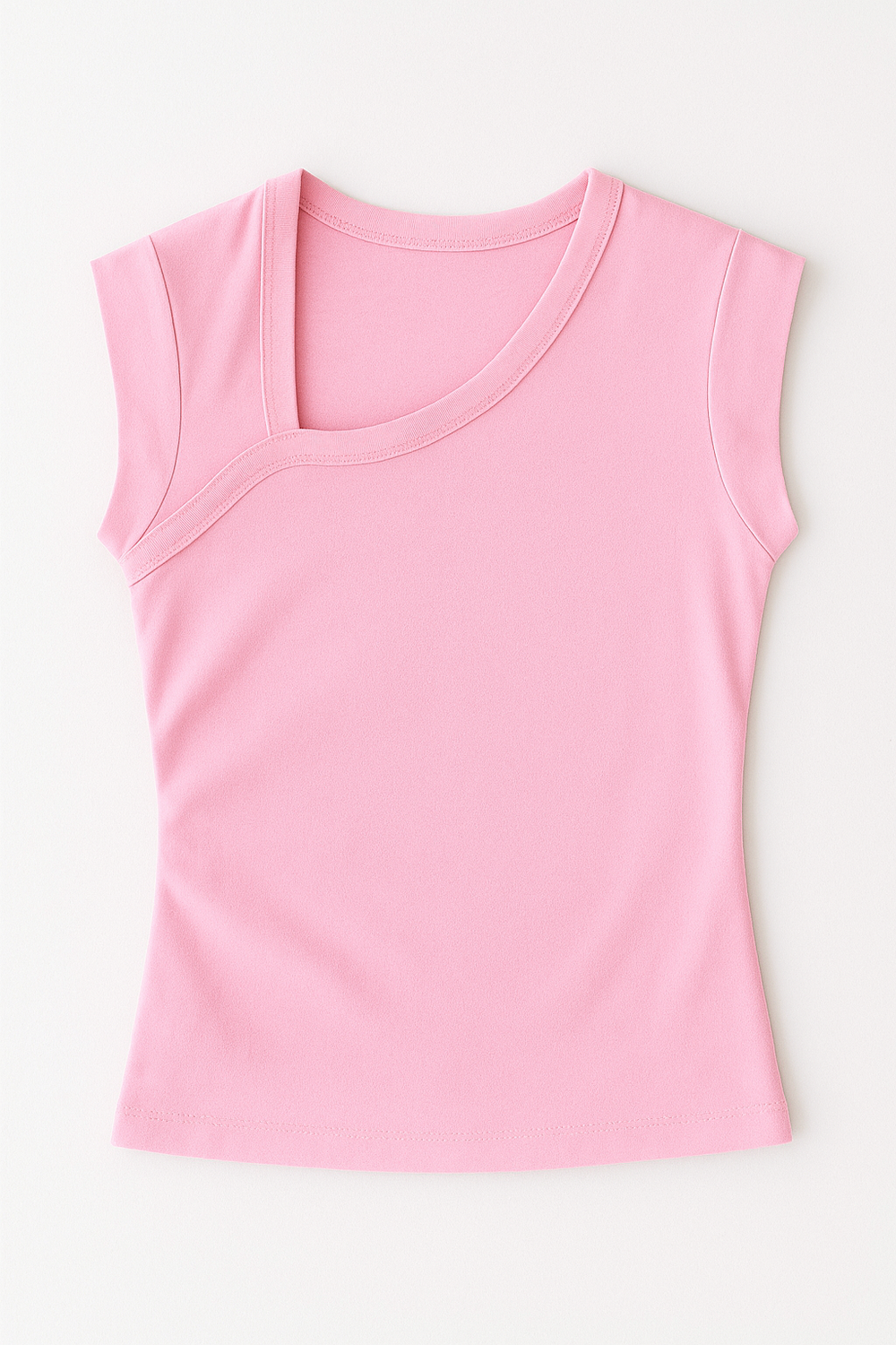 Quarter Sleeve Cropped Shirt - Pink