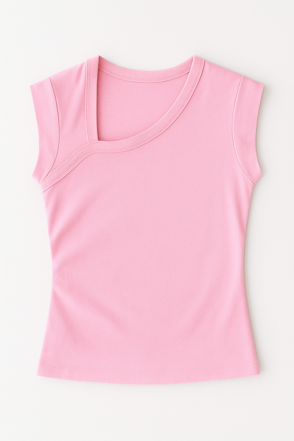 Quarter Sleeve Cropped Shirt - Pink