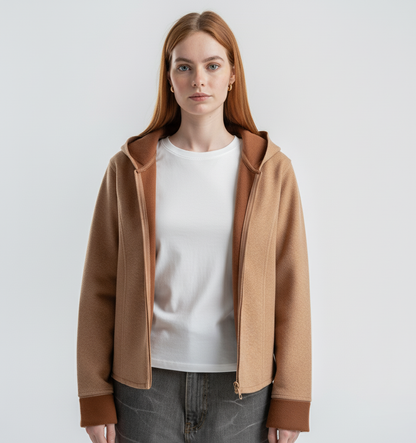 Camel Women's Gogh jacket With Hood