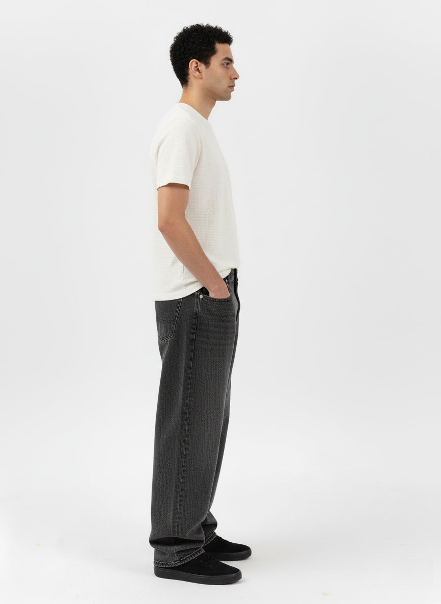Men's Wide-Leg black wash Denim