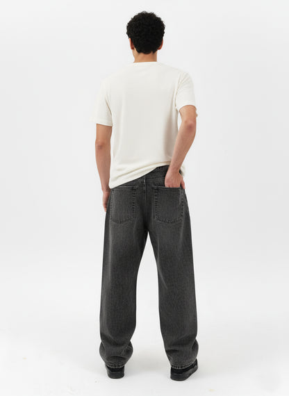 Men's Wide-Leg black wash Denim