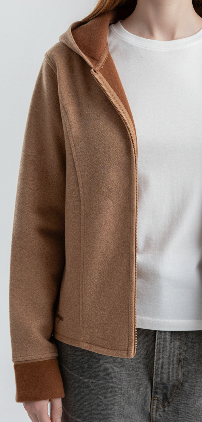 Camel Women's Gogh jacket With Hood