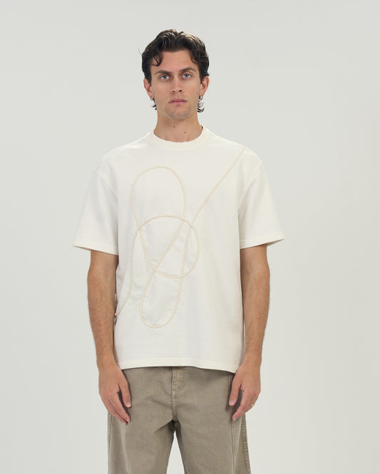 Embroidered T-shirt in white