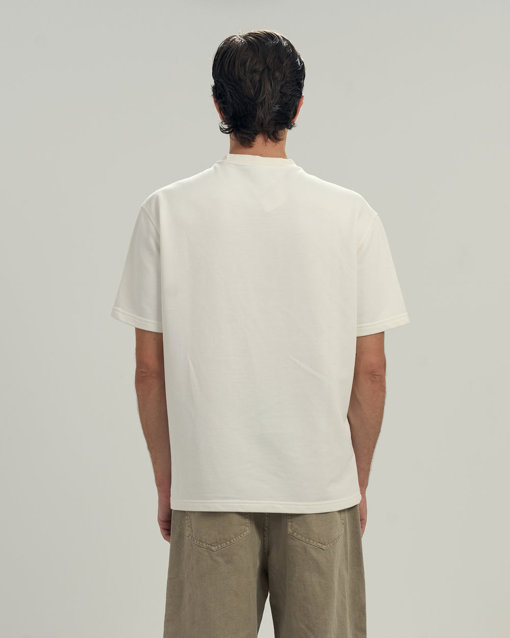 Embroidered T-shirt in Off white