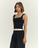 Black Ribbed Neck