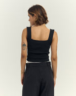 Black Ribbed Neck