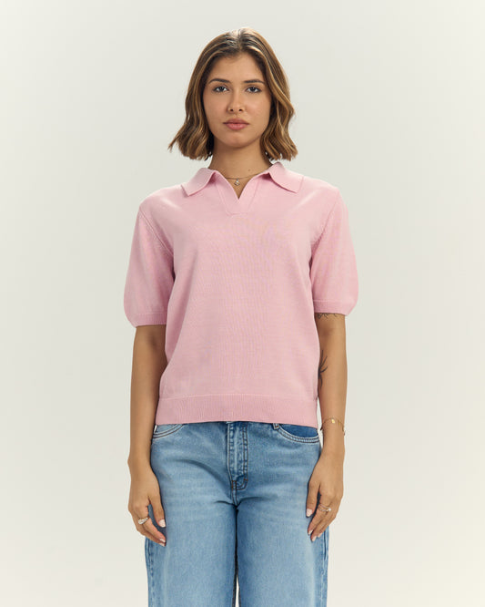 Polo Knit In Pink
