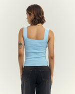 Sky Blue Ribbed Neck
