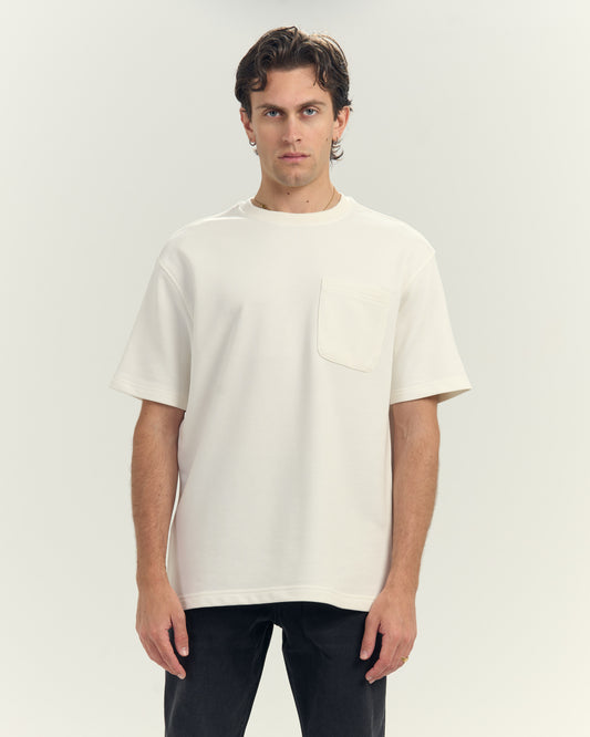 Oversized Pocket Tee In White
