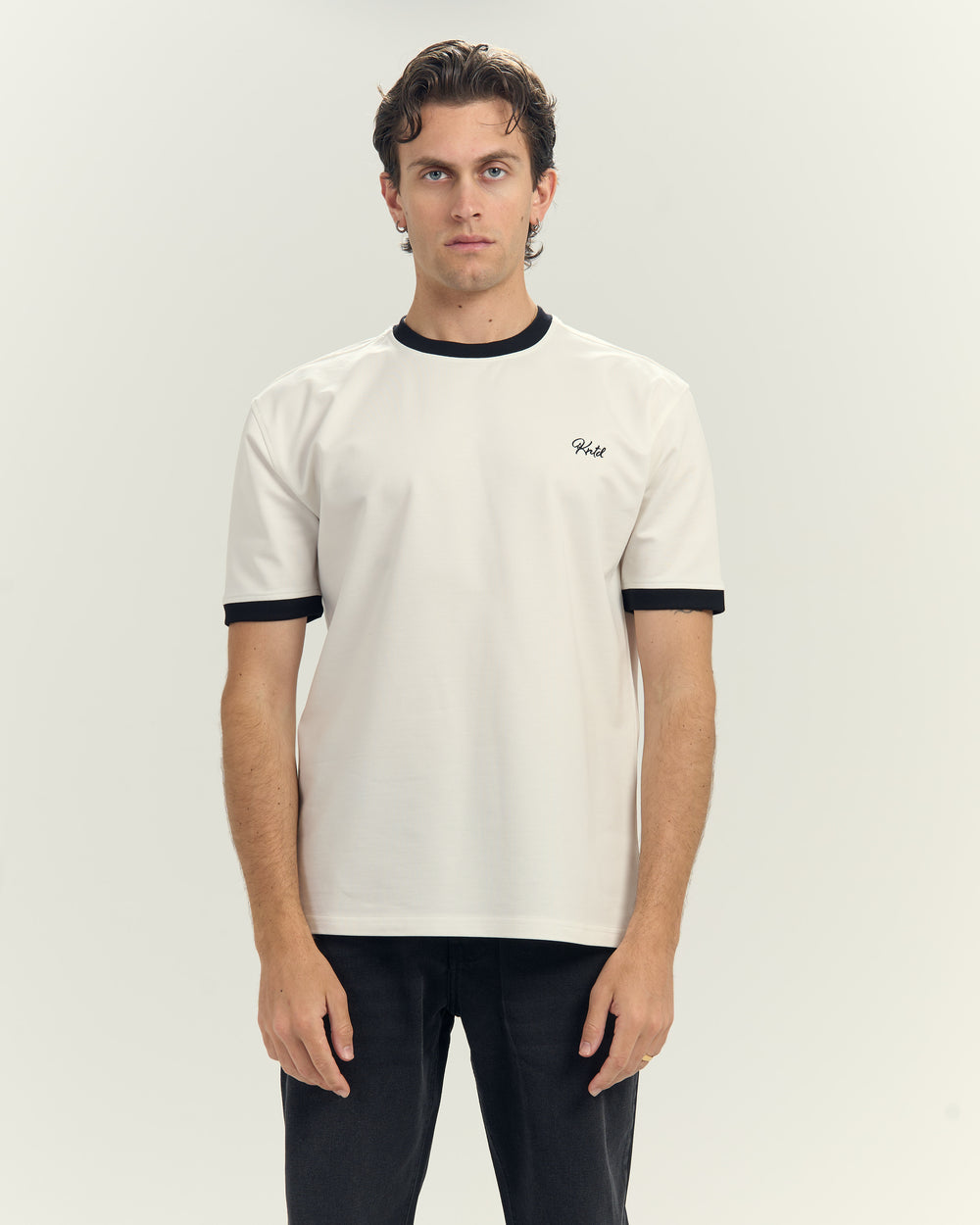 Ringer Tee Off White