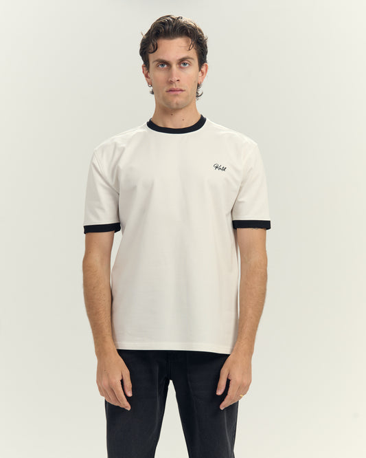 Ringer Tee Off White