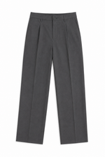 Men's Tailored Smart-Casual Pleated Trousers Grey