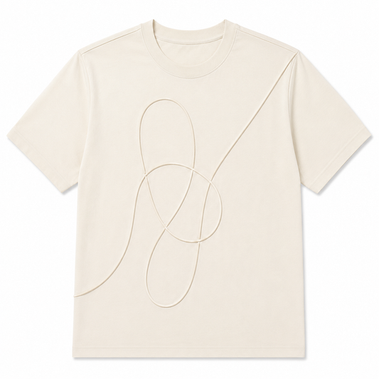 Embroidered T-shirt in white