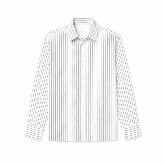Classic Pinstripe Shirt In olive